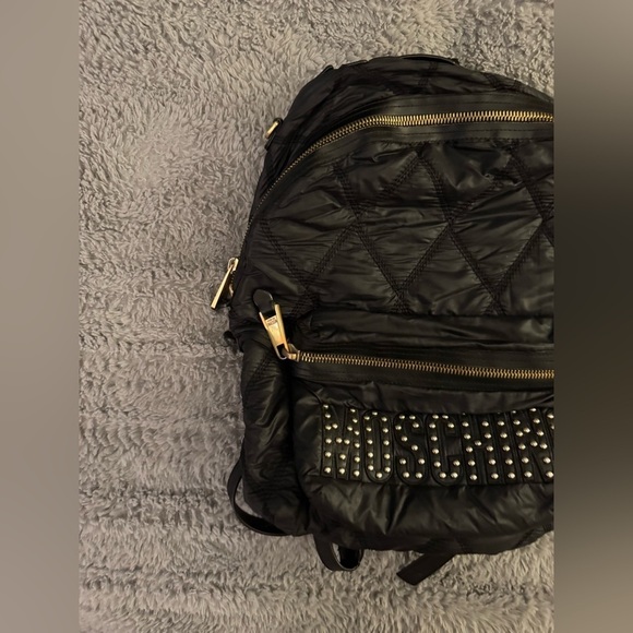 MOSCHINO Couture Black Quilted Nylon Backpack main image 9